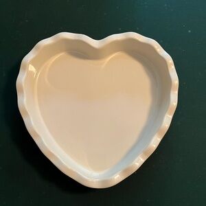 Emile Henry from Williams Sonoma Heart-Shaped White Ceramic Pie Dish
